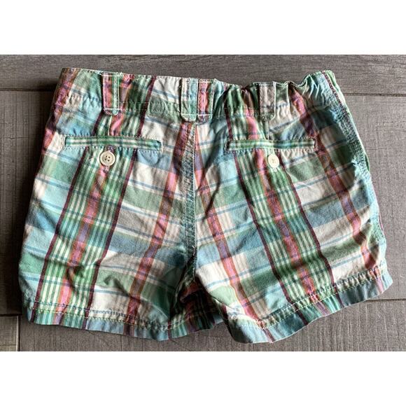 GAP KIDS Bermuda Length Shorts Girl's 5 Madras Plaid - Picture 2 of 2
